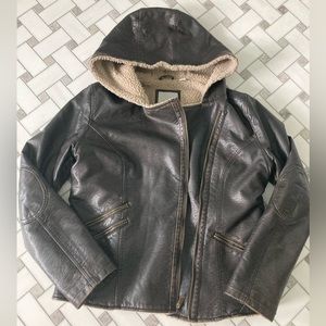 Levi’s Brown Faux Leather Jacket | size M